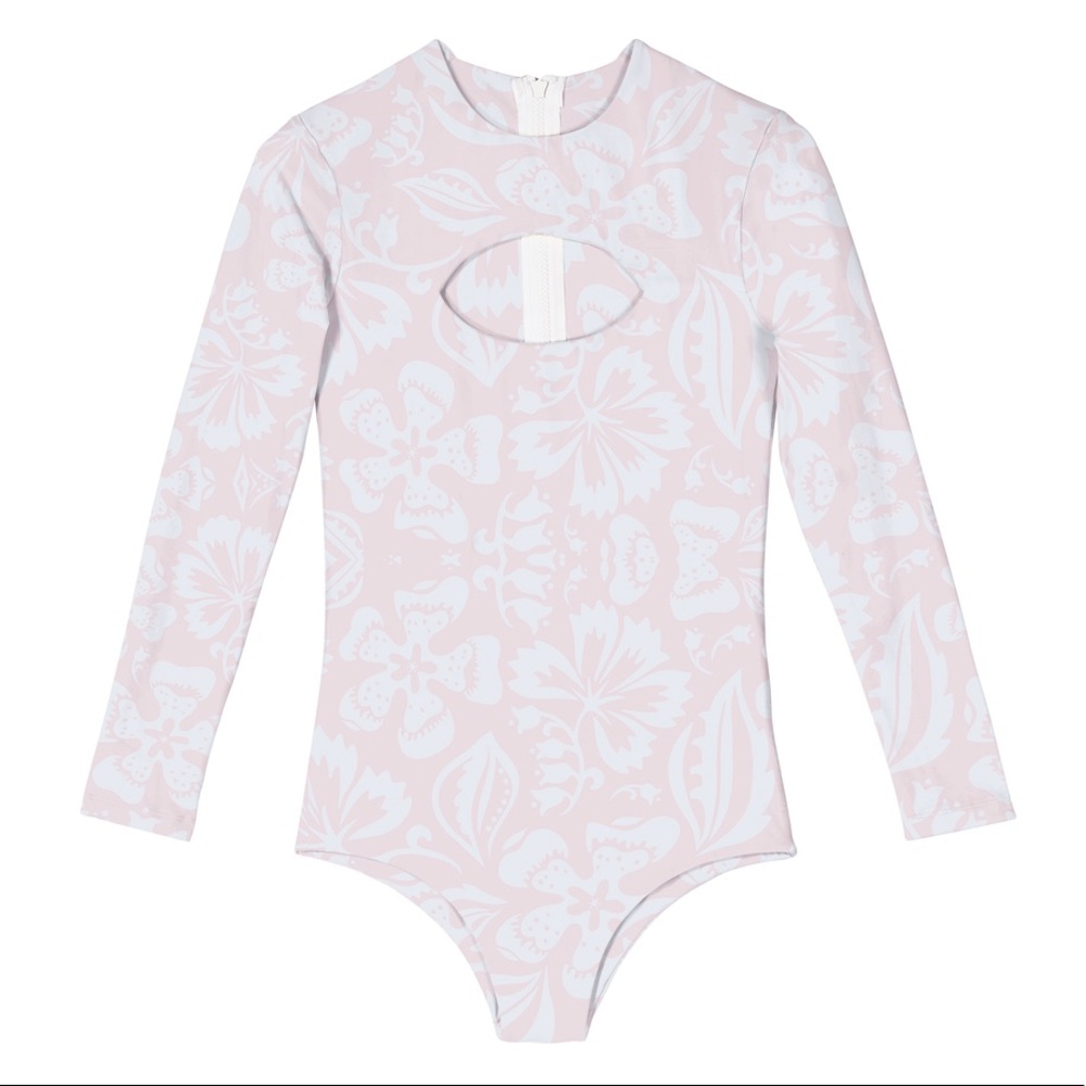Mikoh Lunar One Piece in Pink and White Luau - Sm